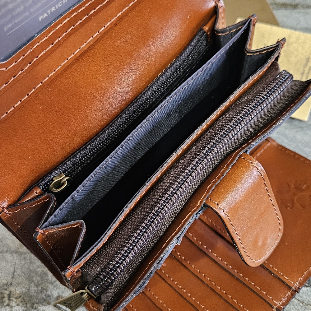 NWT Patricia Nash Tooled Leather Trifold Wallet | NWT | RFID | Zip Coin - Picture 9 of 16